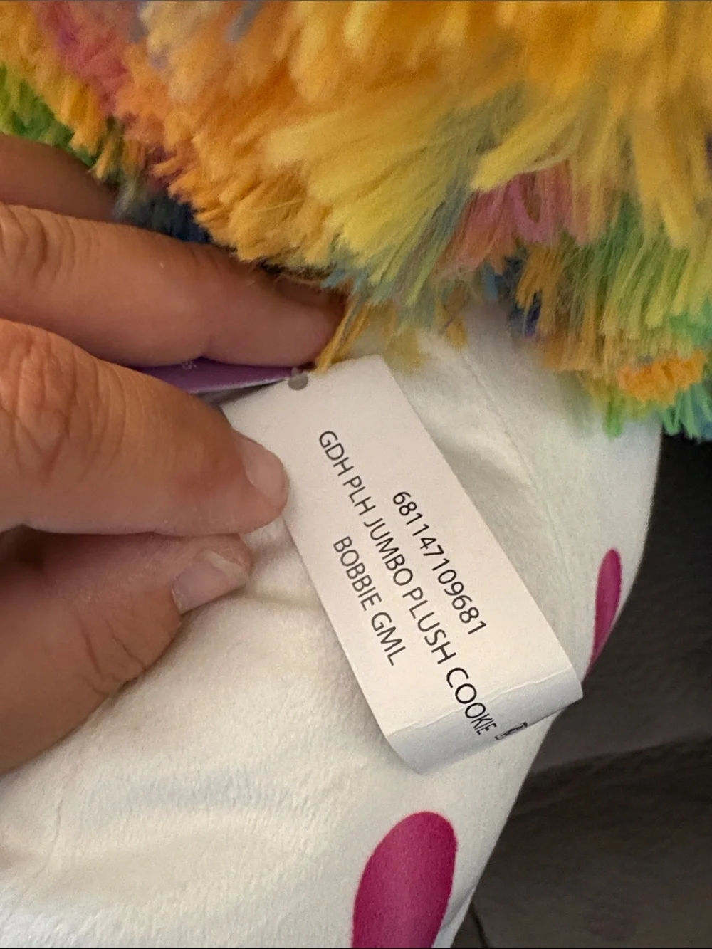 Rainbow “Cookie Bobbie” Hooded Sprinkle Monster Plush